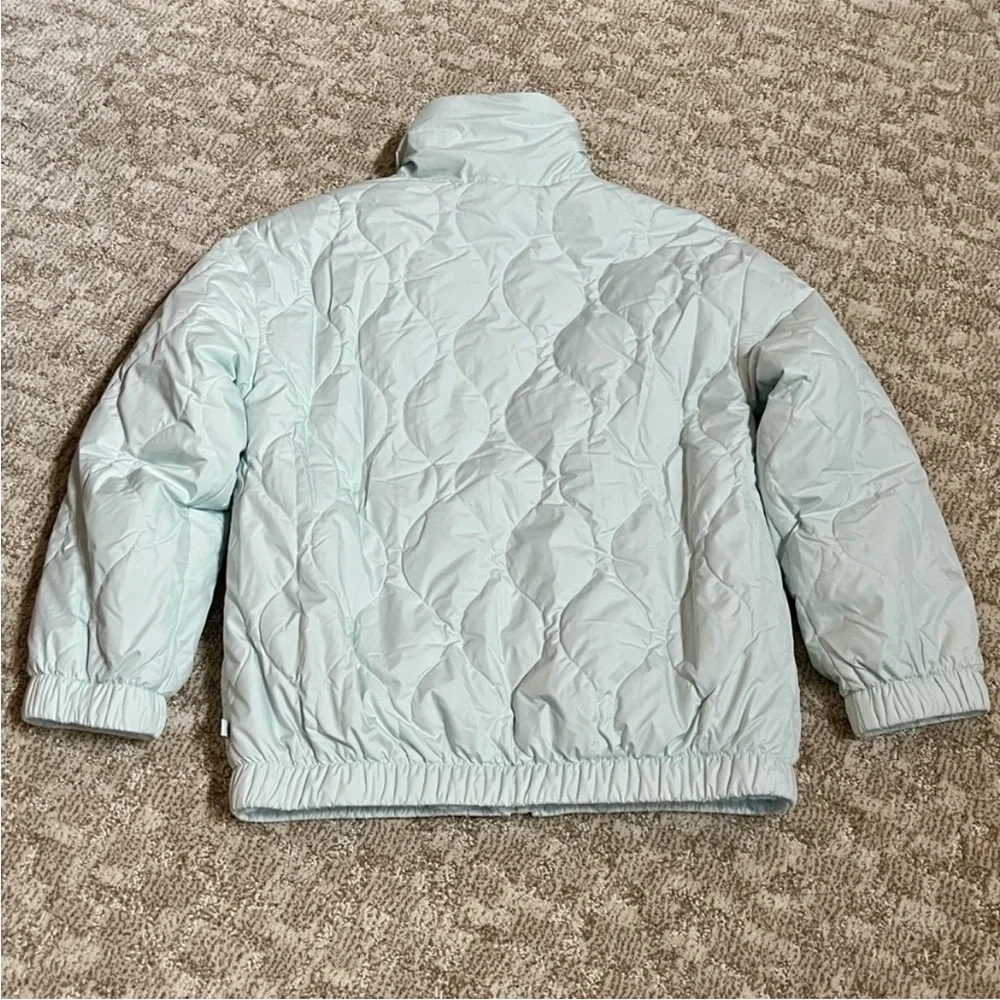 Athleta Girl Reversible Halycon Blue Warm + Fuzzy Jacket—6